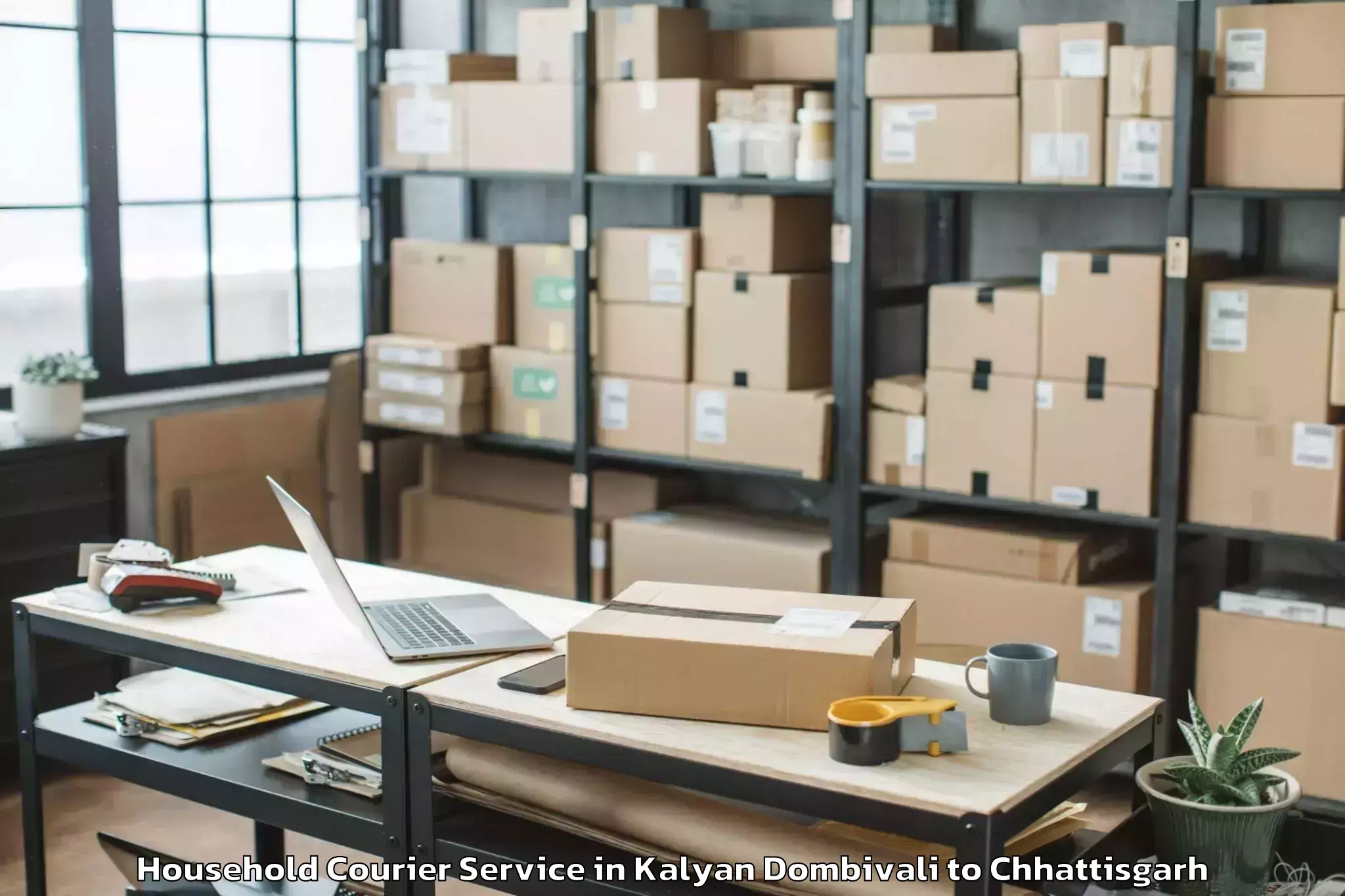 Reliable Kalyan Dombivali to Abhanpur Household Courier